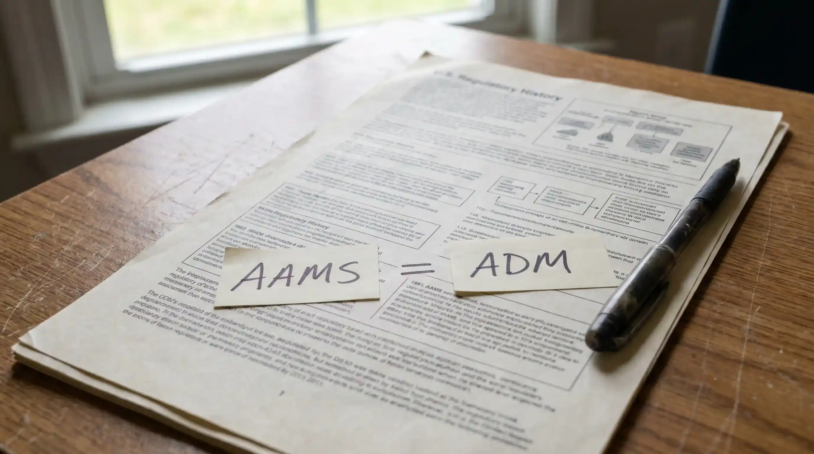Documento informativo che spiega la differenza tra denominazione AAMS e ADM