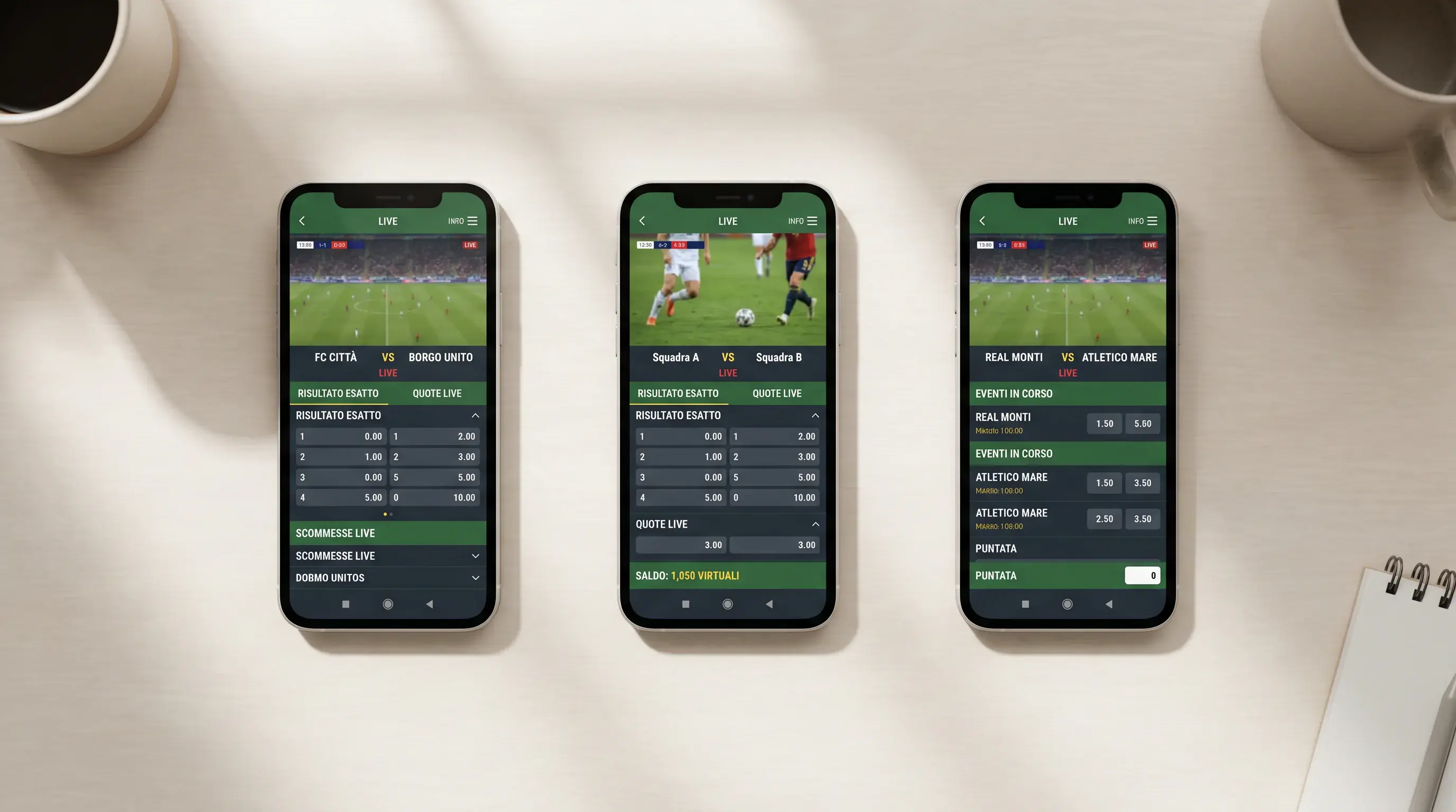Confronto tra le interfacce streaming di diversi bookmaker italiani con licenza ADM