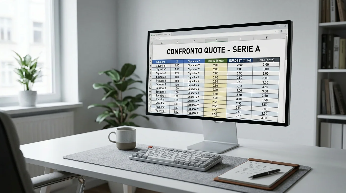 Tabella di confronto delle quote dei top bookmaker italiani per la Serie A