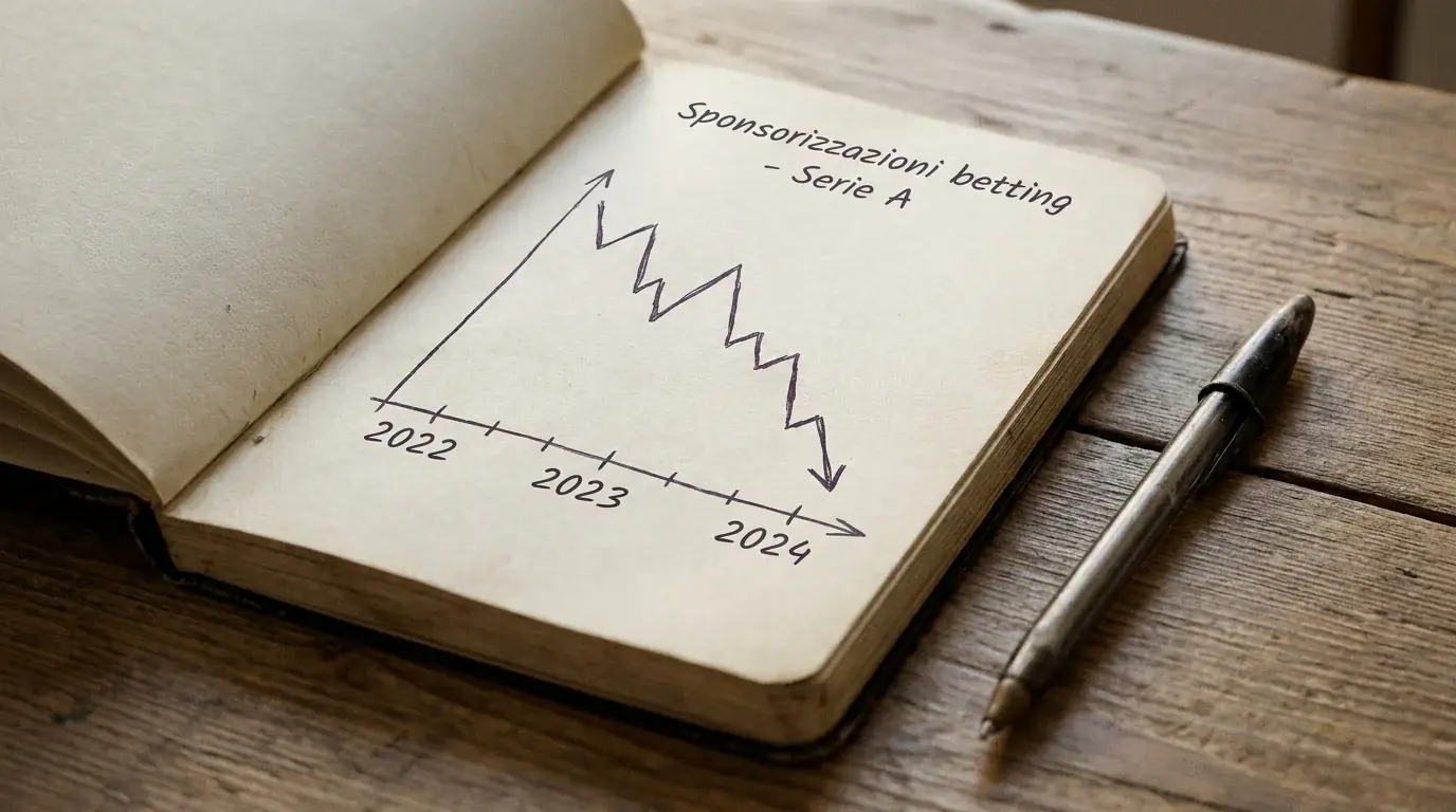 Grafico stilizzato con la perdita economica del mercato sponsor di scommesse